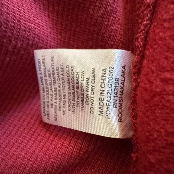 Chubbies Dark Red Crewneck Sweatshirt, 2XL - Picture 6 of 7